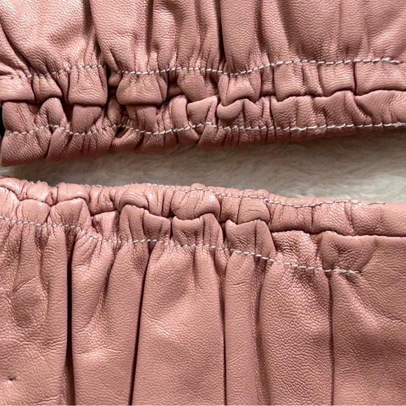 XOXO Pink Women's Leather Gloves Size M - Picture 4 of 6